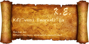 Kövesi Emanuéla névjegykártya